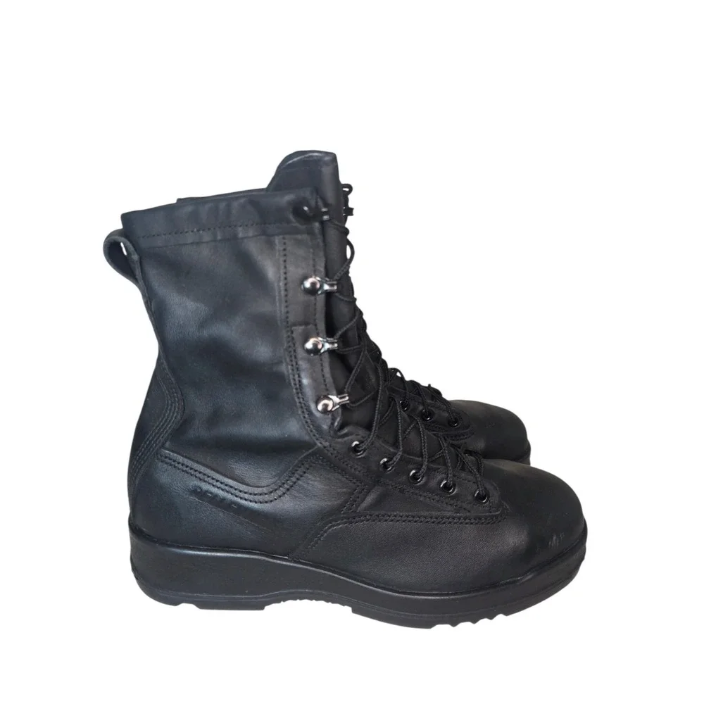 Belleville 800 ST Mens 10R Steel Toe Military Boots USA Made Vibram Black